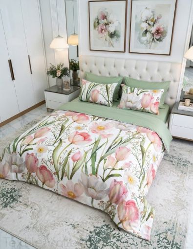 Спален комплект с плик 220/240 см,чаршаф с ластик 200/200/20 см