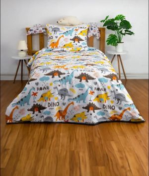 Единичен спален комплект с чаршаф с ластик