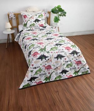 Единичен спален комплект с чаршаф с ластик