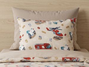 Единичен спален комплект с чаршаф с ластик