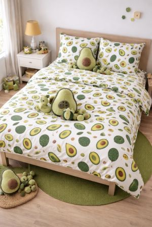 Единичен спален комплект с чаршаф с ластик