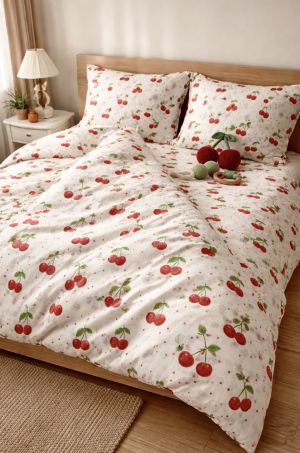 Единичен спален комплект с чаршаф с ластик