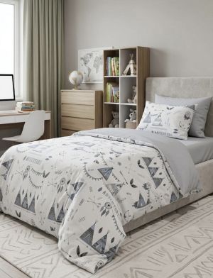 Единичен Спален Комплект с чаршаф с ластик